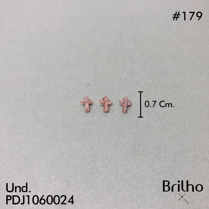 CDJ0179 DIJE CRUZ MINI ORO ROSA