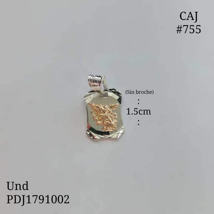 CDJ0755 DIJE SAN MIGUEL ARCANGEL ORO PLATA