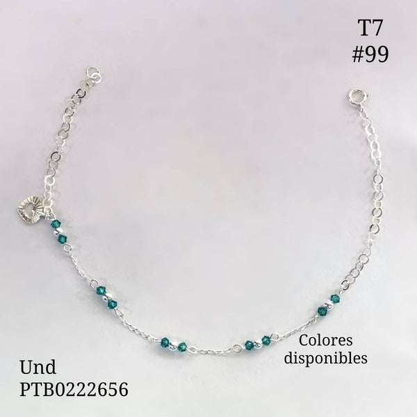 T7N099 TOBILLERA BALêN Y MURANOS MINI