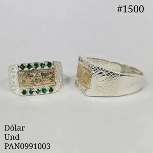CAN1500 ANILLO MULTITALLA DOLAR ORO PLATA