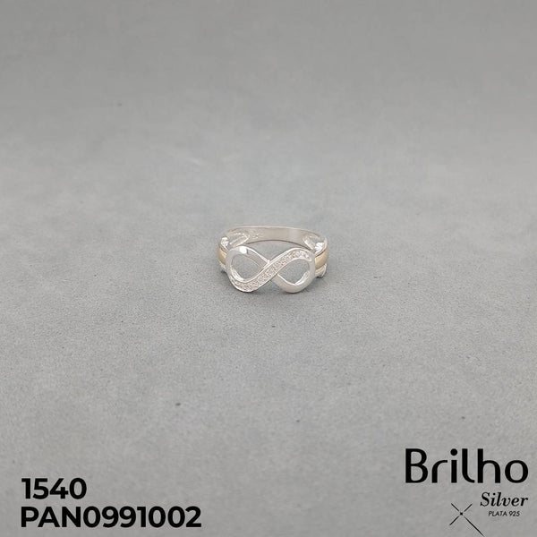 ANILLO INFINITO ORO PLATA