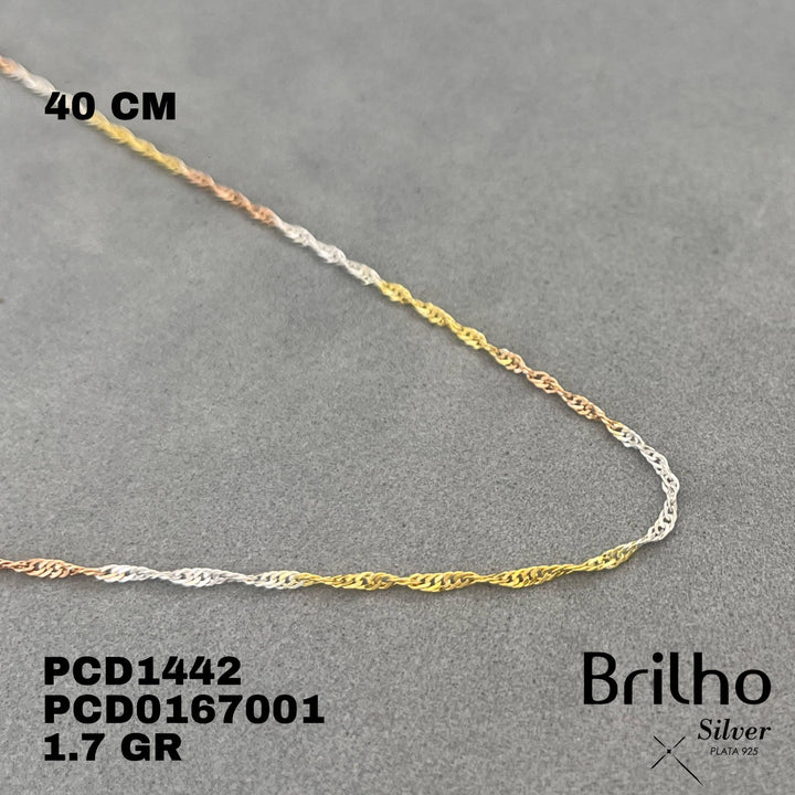 PCD1442 CADENA TRES OROS 40CM
