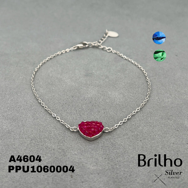 T8N250 PULSERA CORAZON MICROCIRCON