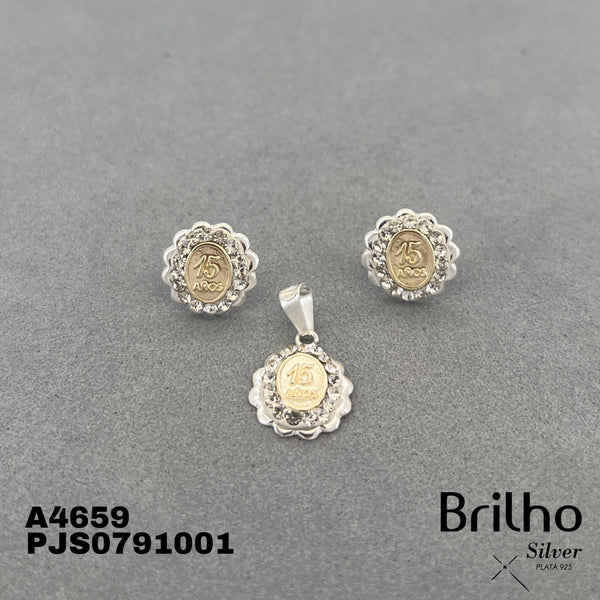 T1N152 JUEGO 15 A„OS TOPO ORO PLATA