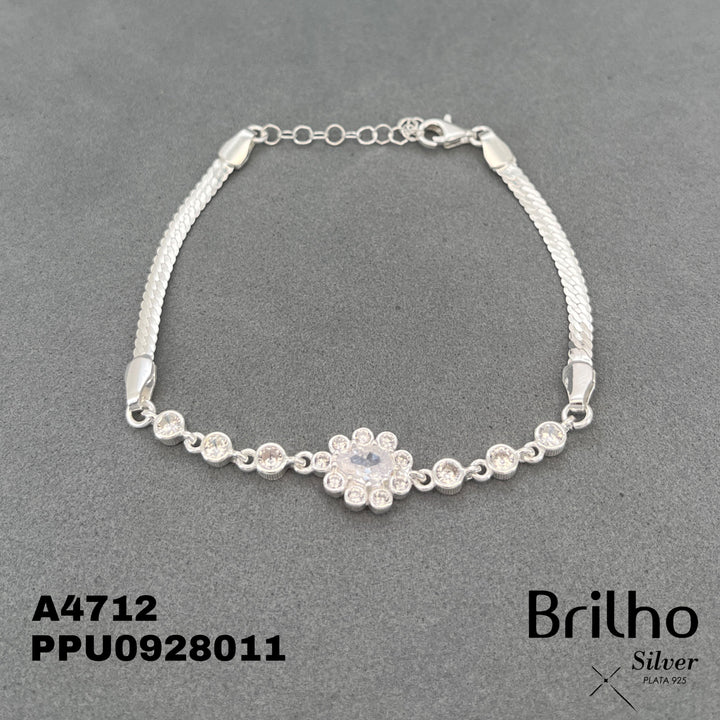 A4712 PULSERA FLOR MICROCIRCONES
