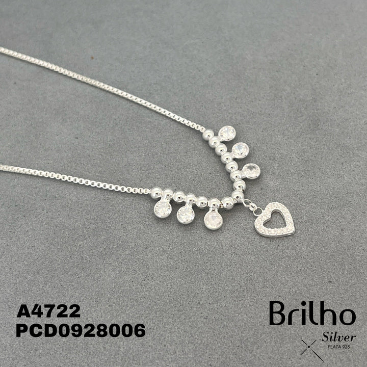 A4722 CADENA CORAZîN  MINI BALIN