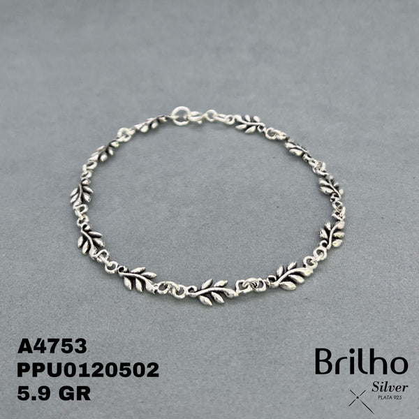 A4753 PULSERA HOJAS  ENVEJECIDA