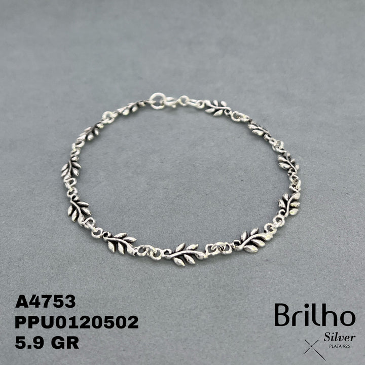 A4753 PULSERA HOJAS  ENVEJECIDA