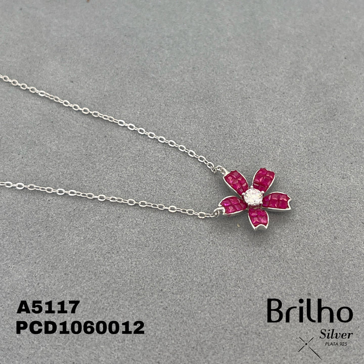 A5117 CADENA FLOR MICROCIRCONES