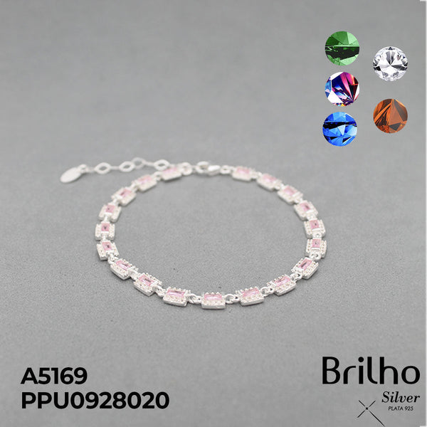A5169 PULSERA CIRCONES CUADRADOS
