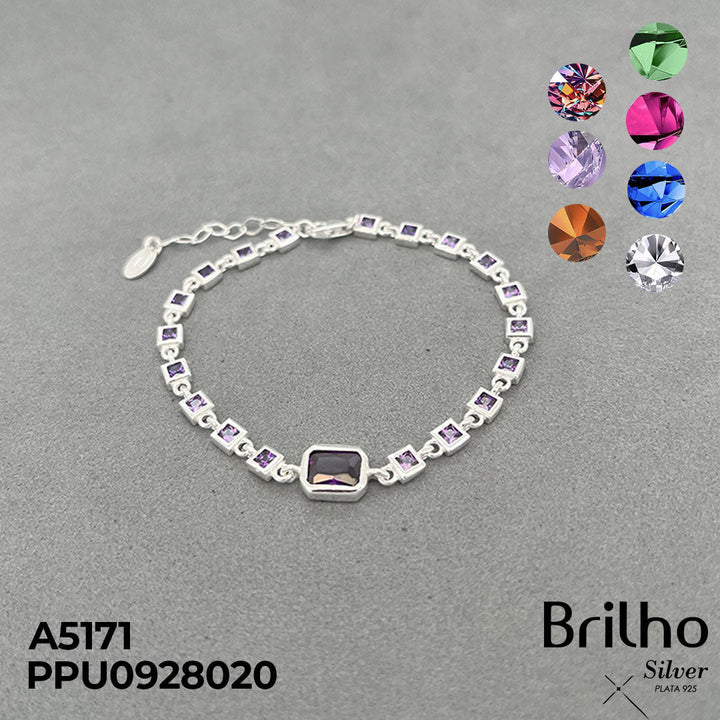 A5171 PULSERA CIRCON CUADRADO