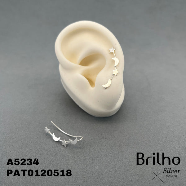 A5234 OREJERA LUNA Y ESTRELLA