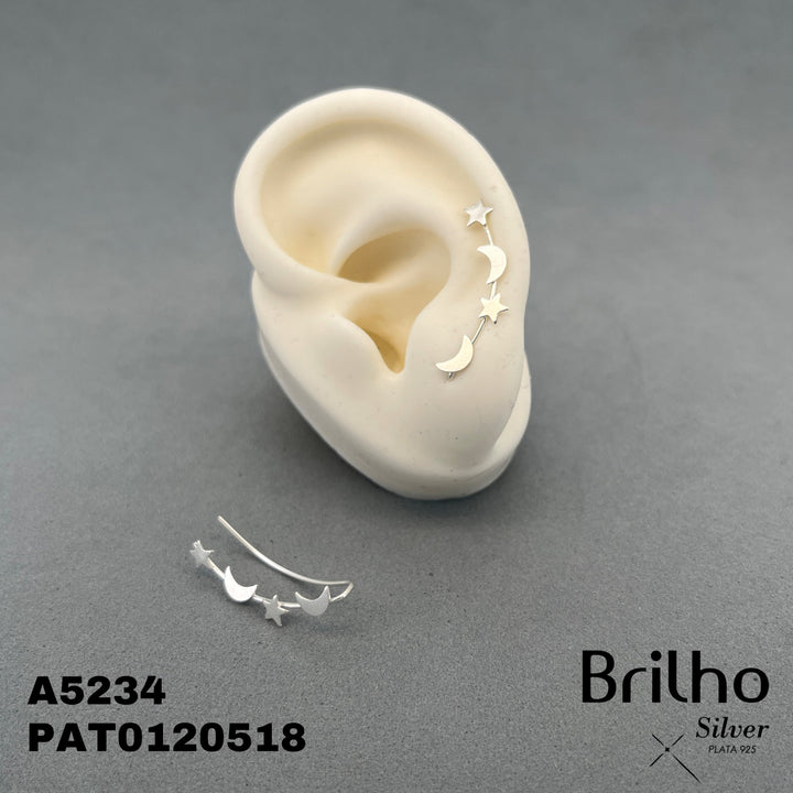 A5234 OREJERA LUNA Y ESTRELLA