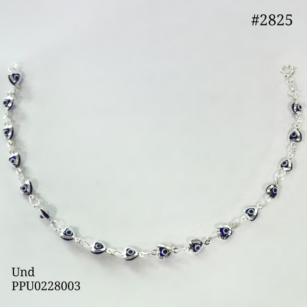 2825 PULSERA OJO TURCO MINI CORAZîN AZUL OSCURO