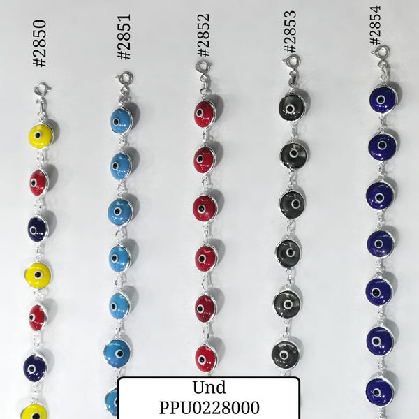 2853 PULSERA OJO TURCO CAFƒ CRISTAL