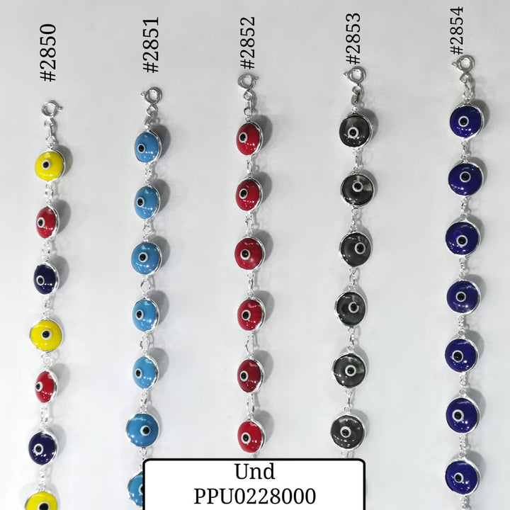 2853 PULSERA OJO TURCO CAFƒ CRISTAL