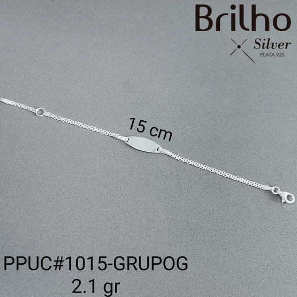 CPU1015 PULSERA PLACA CHINESCA OVALADA