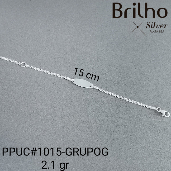 CPU1015 PULSERA PLACA CHINESCA OVALADA