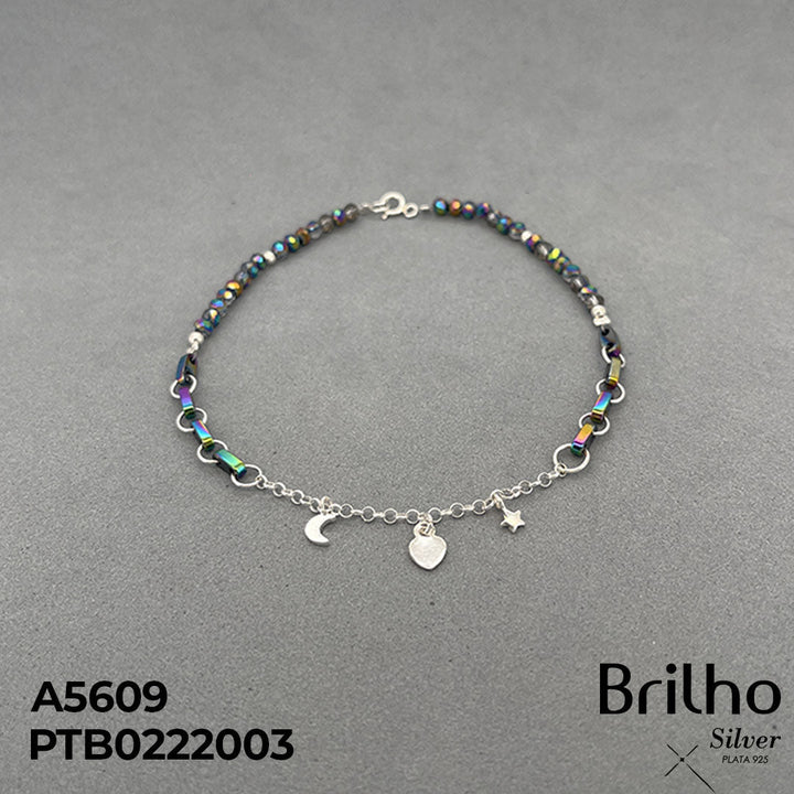 T7N100 TOBILLERA DONAS Y DIJES VARIOS