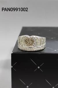 ANILLO CORONA CORAZîN 15 ORO PLATA