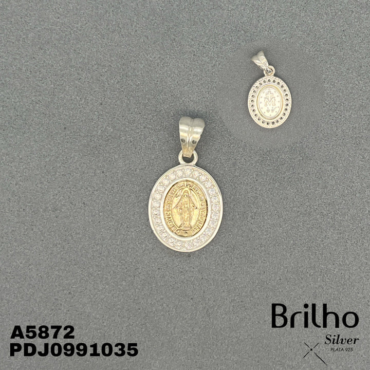 CDJ0780 DIJE MILAGROSA ORO PLATA