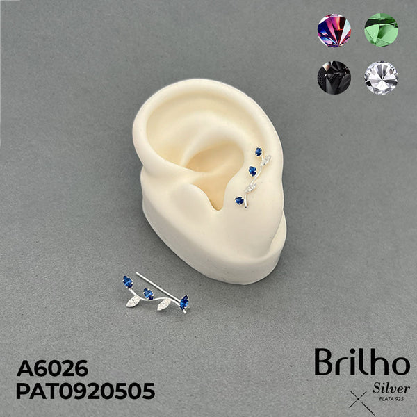 A6026 OREJERA MICROCIRCON OVALADO