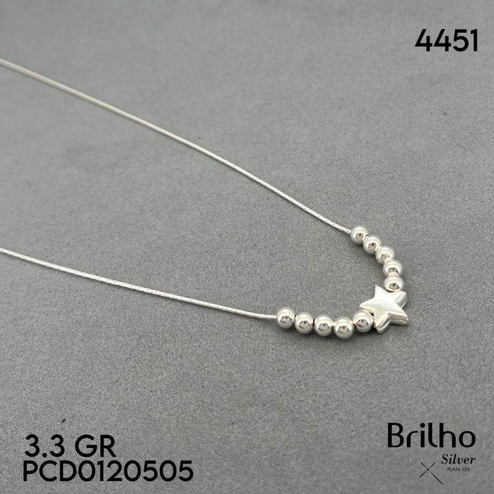A6067 CADENA BALINES Y ESTRELLA