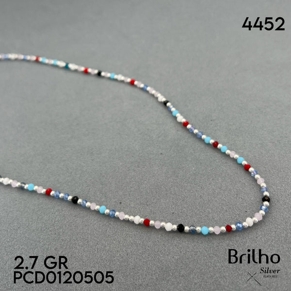 A6077 CADENA BALINES Y CRISTALES