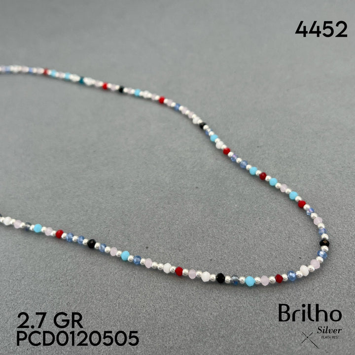 A6077 CADENA BALINES Y CRISTALES