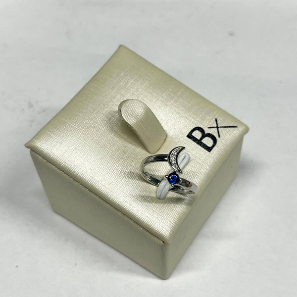 CAN1714 GRADUABLE ANILLO FALANGE LUNA RODIO