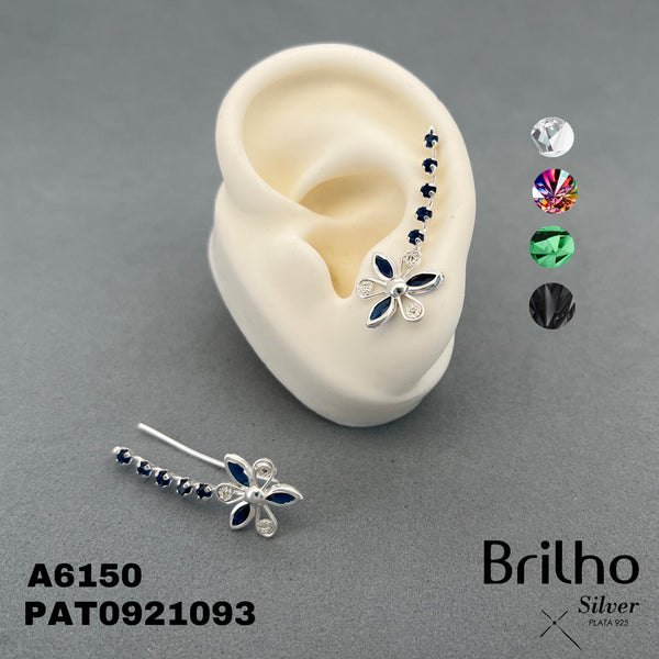 A6150 OREJERA FLOR CON CIRCON