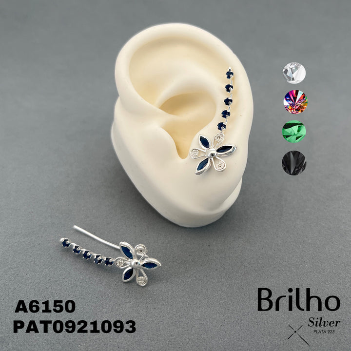 A6150 OREJERA FLOR CON CIRCON