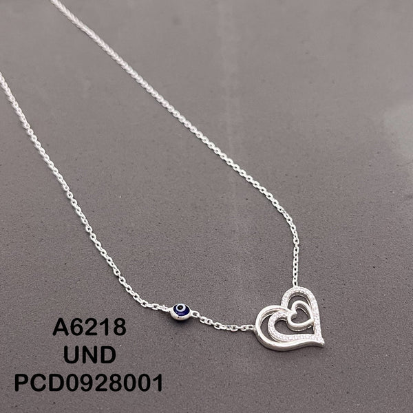 A6218 CADENA CORAZON MICROCIRCON OJO TURCO