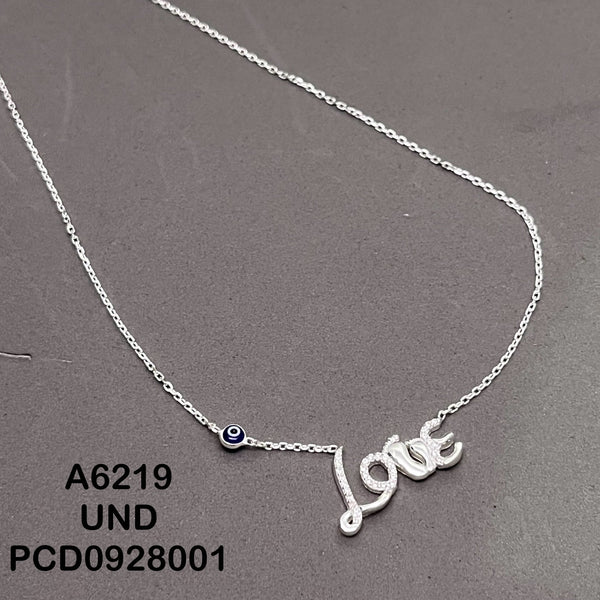 A6219 CADENA LOVE OJO TURCO MICROCIRCON