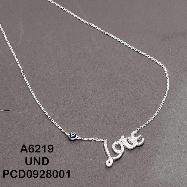 A6219 CADENA LOVE OJO TURCO MICROCIRCON