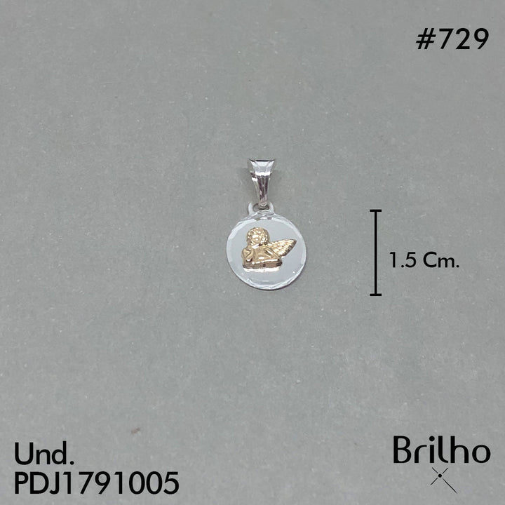 CDJ0729 DIJE ANGELITO ORO PLATA