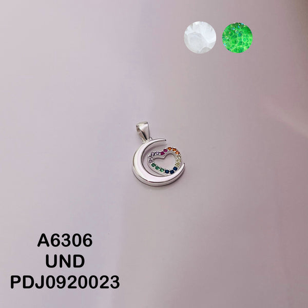 A6306 DIJE LUNA Y CORAZON MICROCIRCON