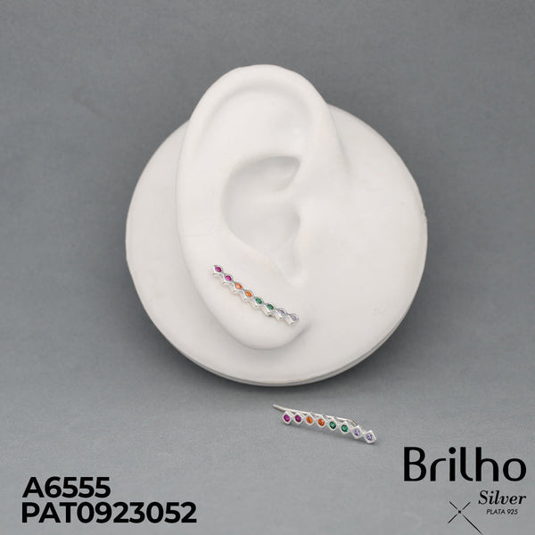 A6555 OREJERA ROMBO MICROCIRCON