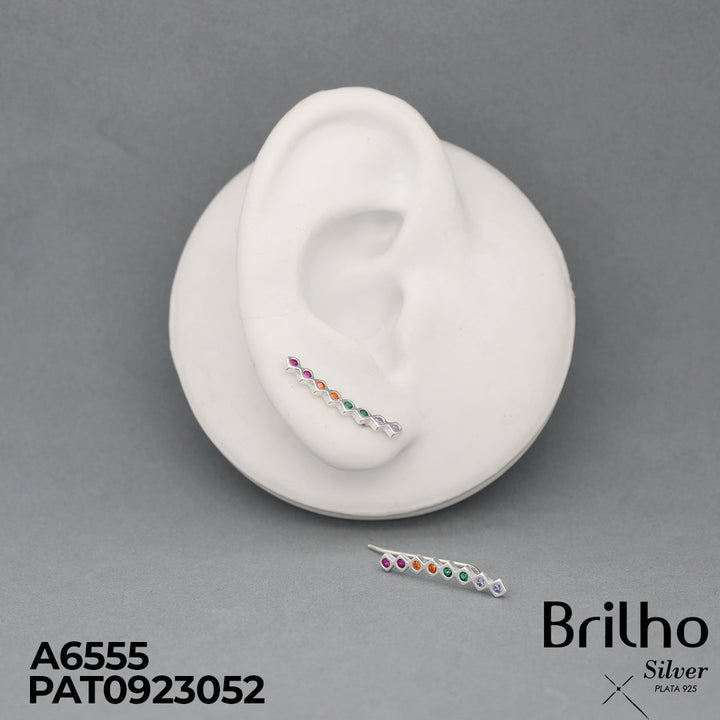 A6555 OREJERA ROMBO MICROCIRCON