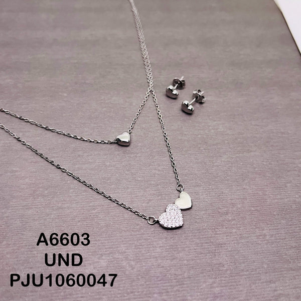 A6603 JUEGO CORAZON MICROCIRCON RODIO