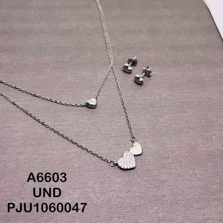 A6603 JUEGO CORAZON MICROCIRCON RODIO