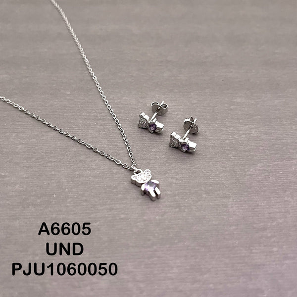 A6605 JUEGO OSO RODIO