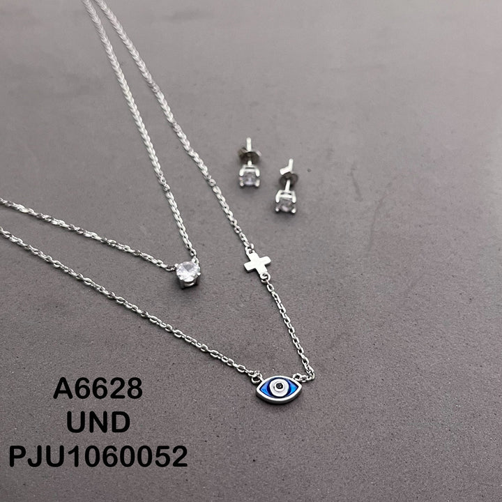 A6628 JUEGO OJO TURCO RODIO