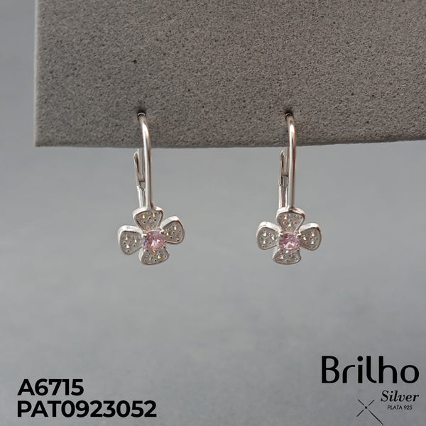 A6715 ARETE FLOR CUATRO PETALOS