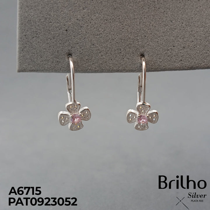 A6715 ARETE FLOR CUATRO PETALOS