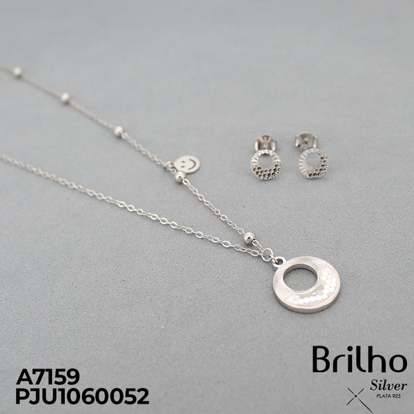 T31N331 JUEGO CIRCULO CON MINI LENTEJUELAS RODIO