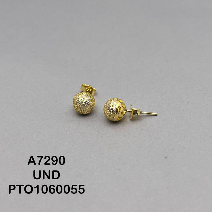 T10N068 TOPO BOLA ORO PLATA MICROCIRCON