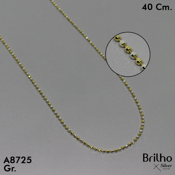 PCD1599  CADENA ESPECIAL BA„O ORO  40CM