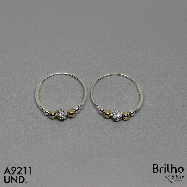 T11N154 CANDONGA CANDONGA  BALIN 3MM ORO PLATA