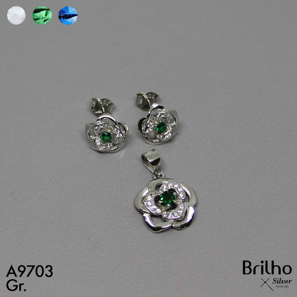 T1N119 JUEGO FLOR RODIO